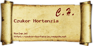 Czukor Hortenzia névjegykártya