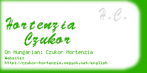 hortenzia czukor business card